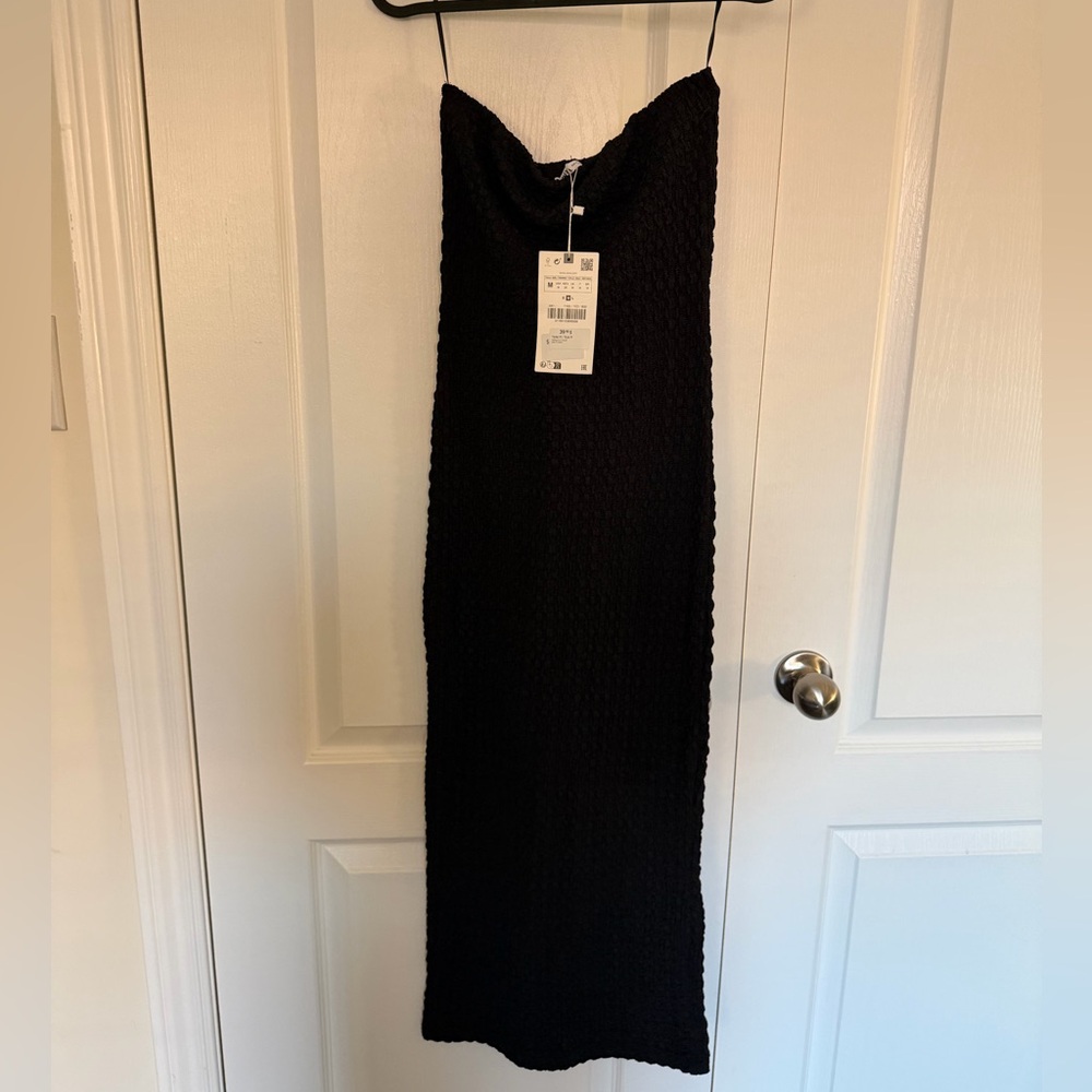 BNWT Zara Strapless Black Dress - Size M